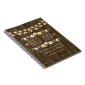 Blush String of Lights Rustieke herfst bruiloft ga Notitieboek (Rechterzijde)