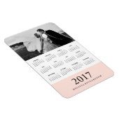 Blush Stripe | Elegante fotokalender 2017 Magneet (Rechterzijde)