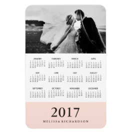 Blush Stripe | Elegante fotokalender 2017 Magneet