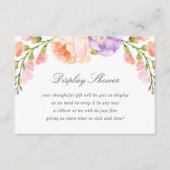 Blush Stripe en Bloom Display Shower No Cadeauverp Informatiekaartje (Voorkant)