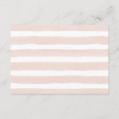 Blush Stripe en Bloom Display Shower No Cadeauverp Informatiekaartje (Achterkant)