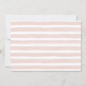 Blush Stripe- en Bloom-fotobevestiging Kaart (Achterkant)
