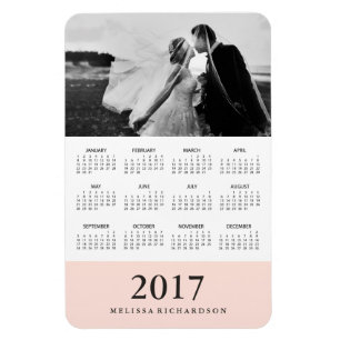 Blush Stripe   Fotokalender Elegant 2017 Magneet