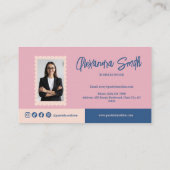 Blush Stripe Photo Boutique Branding Visitekaartje (Achterkant)