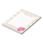 Blush Stripe & Pink Peony Persoonlijk Notitieblok (Linkerzijde)