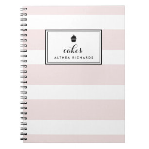 Blush Stripes  Bakken Recept Notitieboek