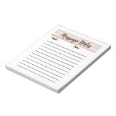 Blush Stripes Berichtnotities Notitieblok (Linkerzijde)