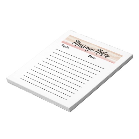 Blush Stripes Berichtnotities Notitieblok (Linkerzijde)