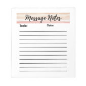 Blush Stripes Berichtnotities Notitieblok (Voorkant)