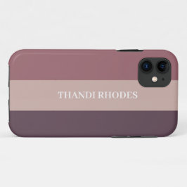 Blush stripes kleurenpalet monogram Case-Mate iPhone case