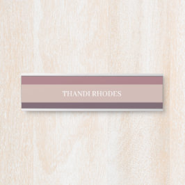 Blush stripes kleurenpalet monogram deurbordje