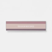 Blush stripes kleurenpalet monogram deurbordje (Voorkant)