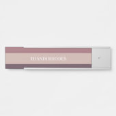Blush stripes kleurenpalet monogram deurbordje (Voorkant)
