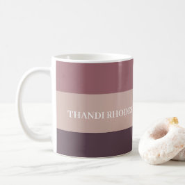Blush stripes kleurenpalet monogram koffiemok