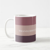 Blush stripes kleurenpalet monogram koffiemok (Links)