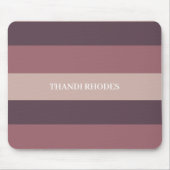 Blush stripes kleurenpalet monogram muismat (Voorkant)
