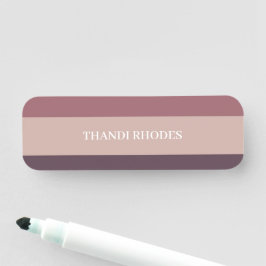 Blush stripes kleurenpalet monogram naamplaatje