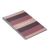 Blush stripes kleurenpalet monogram notitieboek (Rechterzijde)