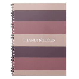 Blush stripes kleurenpalet monogram notitieboek