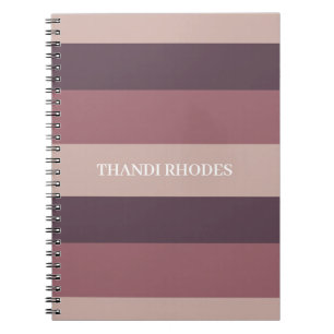 Blush stripes kleurenpalet monogram notitieboek