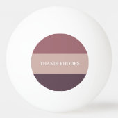 Blush stripes kleurenpalet monogram pingpongbal (Voorkant)