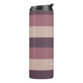 Blush stripes kleurenpalet monogram thermosbeker (Gedraaid links)