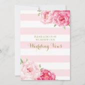 Blush Stripes Roze Bloemen Gelofte Vernieuwing Uit Kaart (Voorkant)