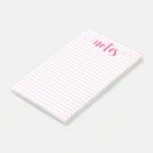 Blush stripes & Roze penseelnotities achteraf Post-it® Notes (Schuin)