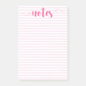 Blush stripes & Roze penseelnotities achteraf Post-it® Notes (Voorkant)