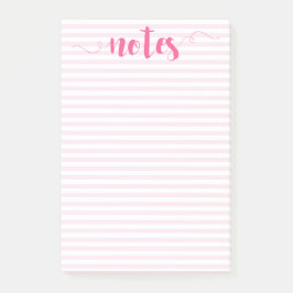 Blush stripes & Roze penseelnotities achteraf Post-it® Notes