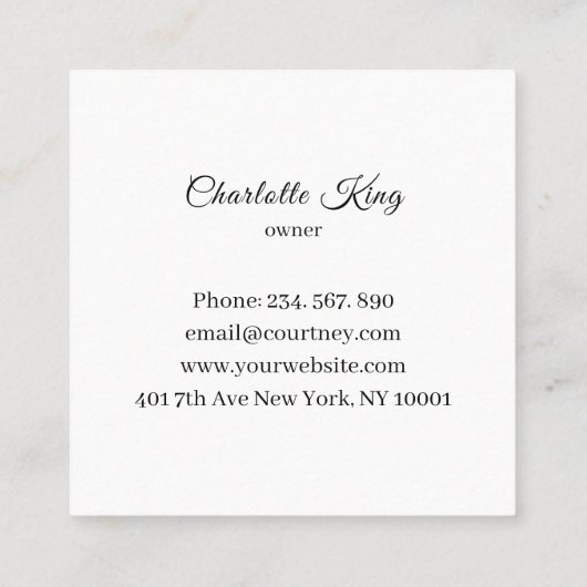 Blush Stripes Salon Visitekaartje (Achterkant)