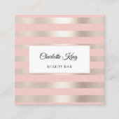 Blush Stripes Salon Visitekaartje (Voorkant)