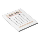 Blush Stripes Sermon Notes Notitieblok (Schuin)