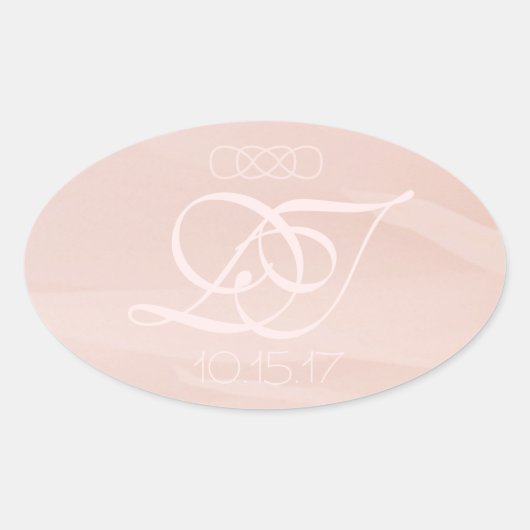 Blush strokes Ovaalvormige envelop Stickers (Voorkant)