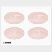 Blush strokes Ovaalvormige envelop Stickers (Vel)