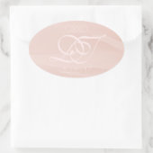 Blush strokes Ovaalvormige envelop Stickers (Tas)