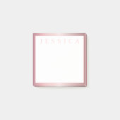 Blush & Subtiele Roze Ombre | Jouw Naam Post-it® Notes (Voorkant)