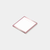 Blush & Subtiele Roze Ombre | Jouw Naam Post-it® Notes (Schuin)