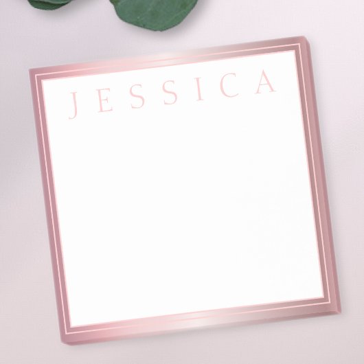 Blush & Subtiele Roze Ombre | Jouw Naam Post-it® Notes