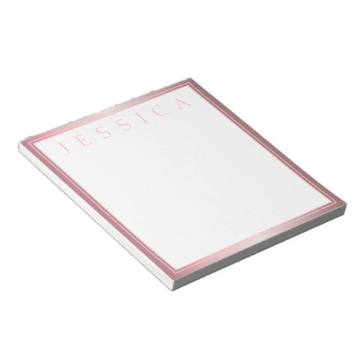 Blush & subtle Roos Ombre | JOUW NAAM Notitieblok (Schuin)