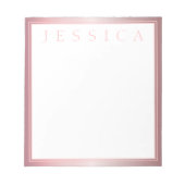 Blush & subtle Roos Ombre | JOUW NAAM Notitieblok (Voorkant)