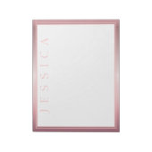 Blush & subtle Roos Ombre | JOUW NAAM Notitieblok (Linkerzijde)