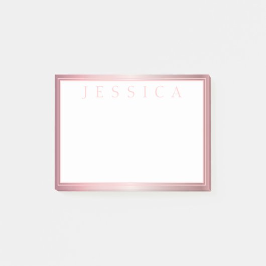 Blush & subtle Roos Ombre | JOUW NAAM Post-it® Notes (Voorkant)