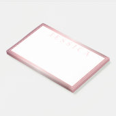 Blush & subtle Roos Ombre | JOUW NAAM Post-it® Notes (Schuin)