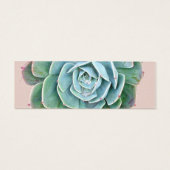 Blush Succulent Bruiloft Drink Tickets Mini Visitekaartjes (Achterkant)