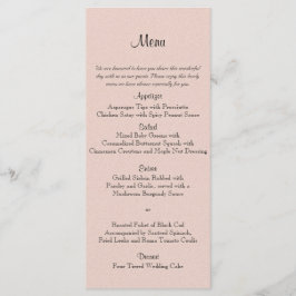 Blush Succulent Bruiloft Menu