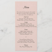 Blush Succulent Bruiloft Menu (Voorkant)