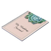 Blush Succulent Wedding Journal Notitieboek (Linkerzijde)