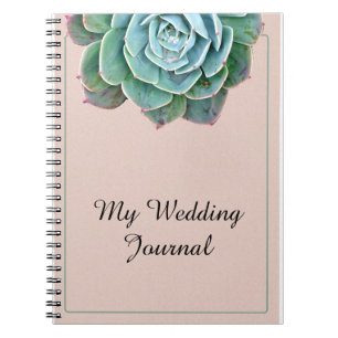 Blush Succulent Wedding Journal Notitieboek