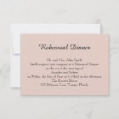 Blush Succulent Wedding Rehearsal Kaart (Voorkant)